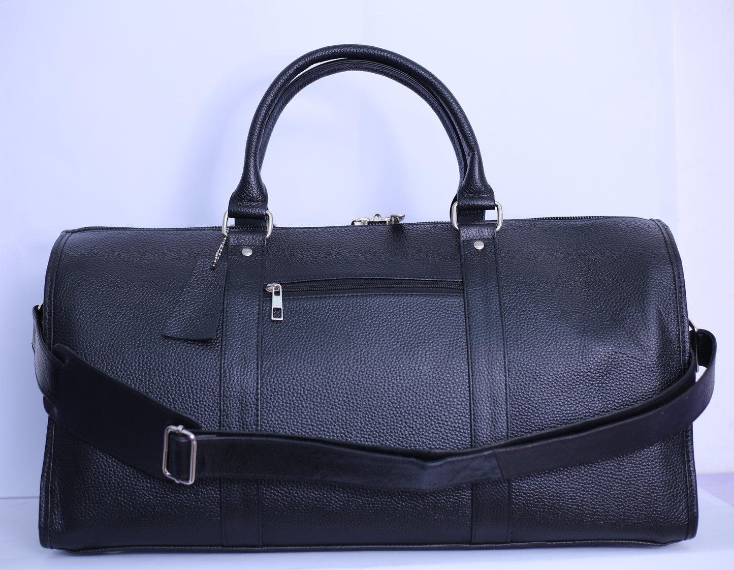 Leather Duffle Bag Black