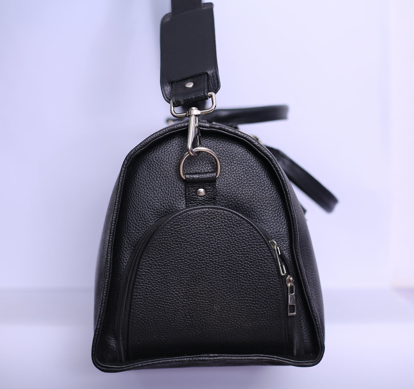 Leather Duffle Bag Black