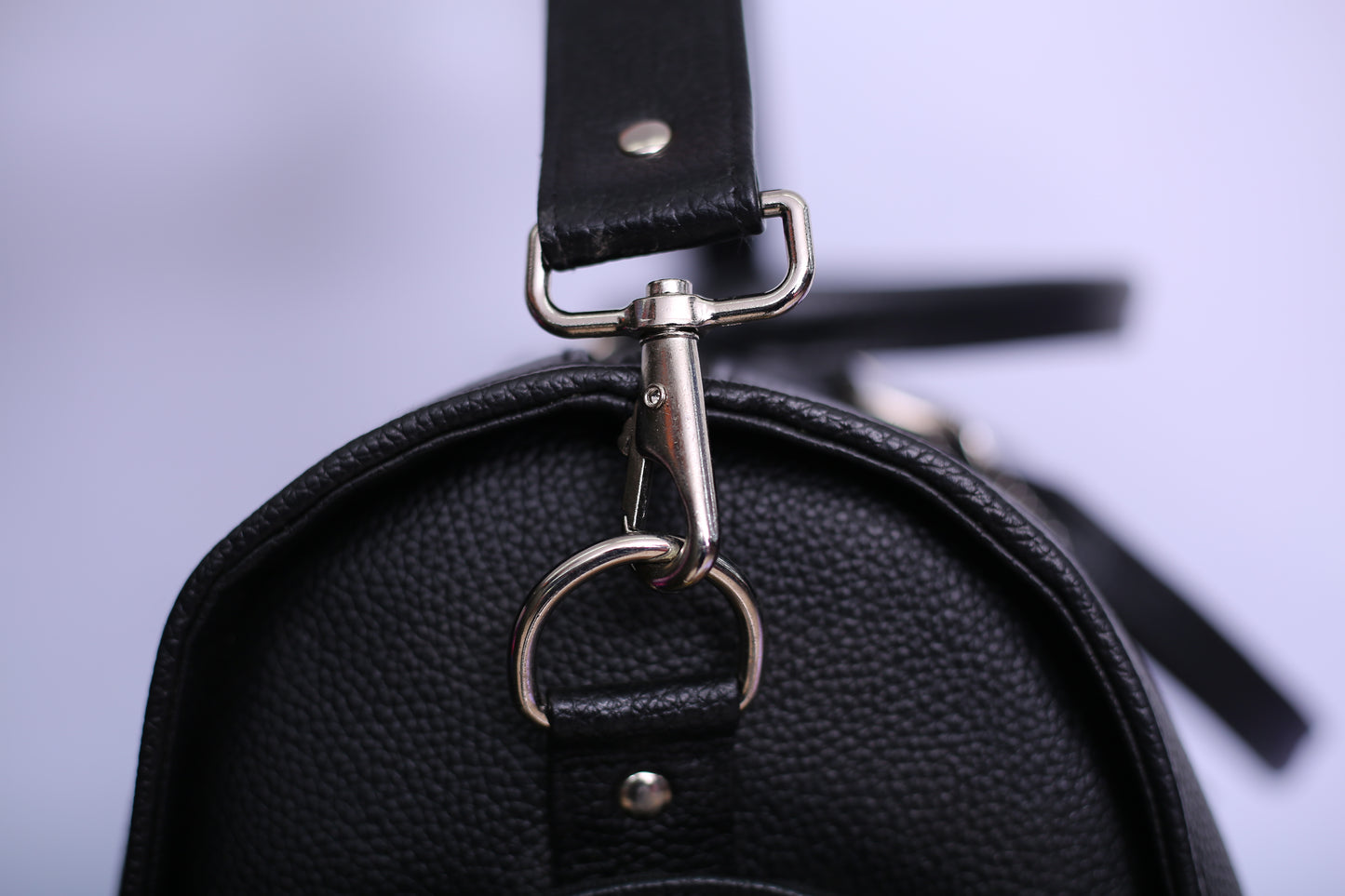 Leather Duffle Bag Black