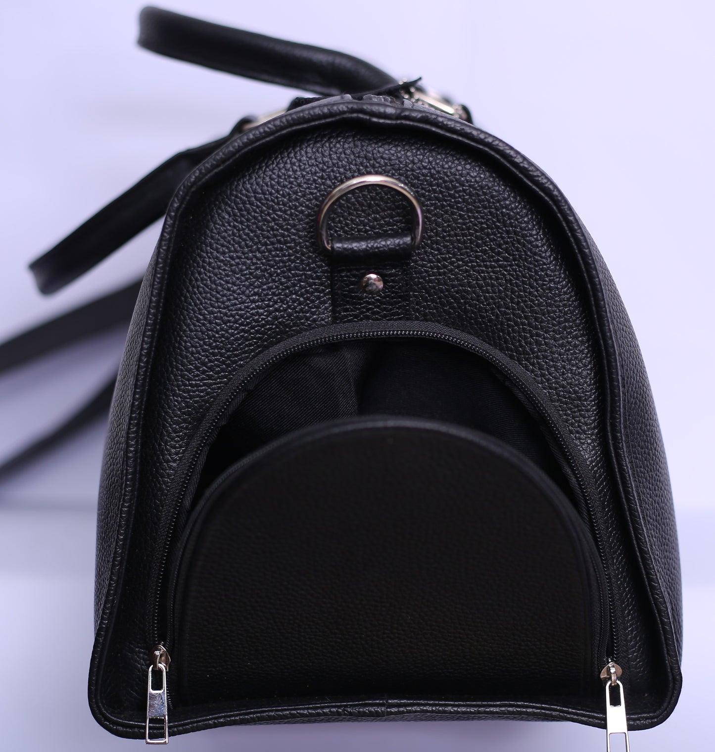 Leather Duffle Bag Black