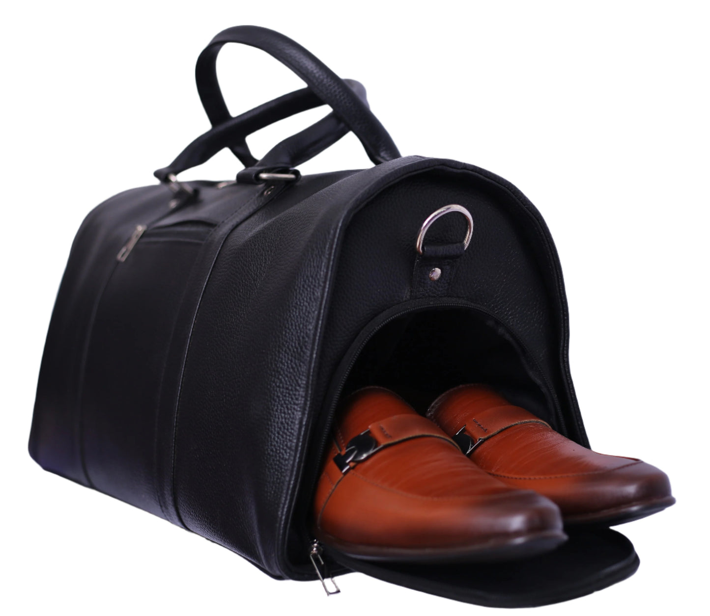 Leather Duffle Bag Black