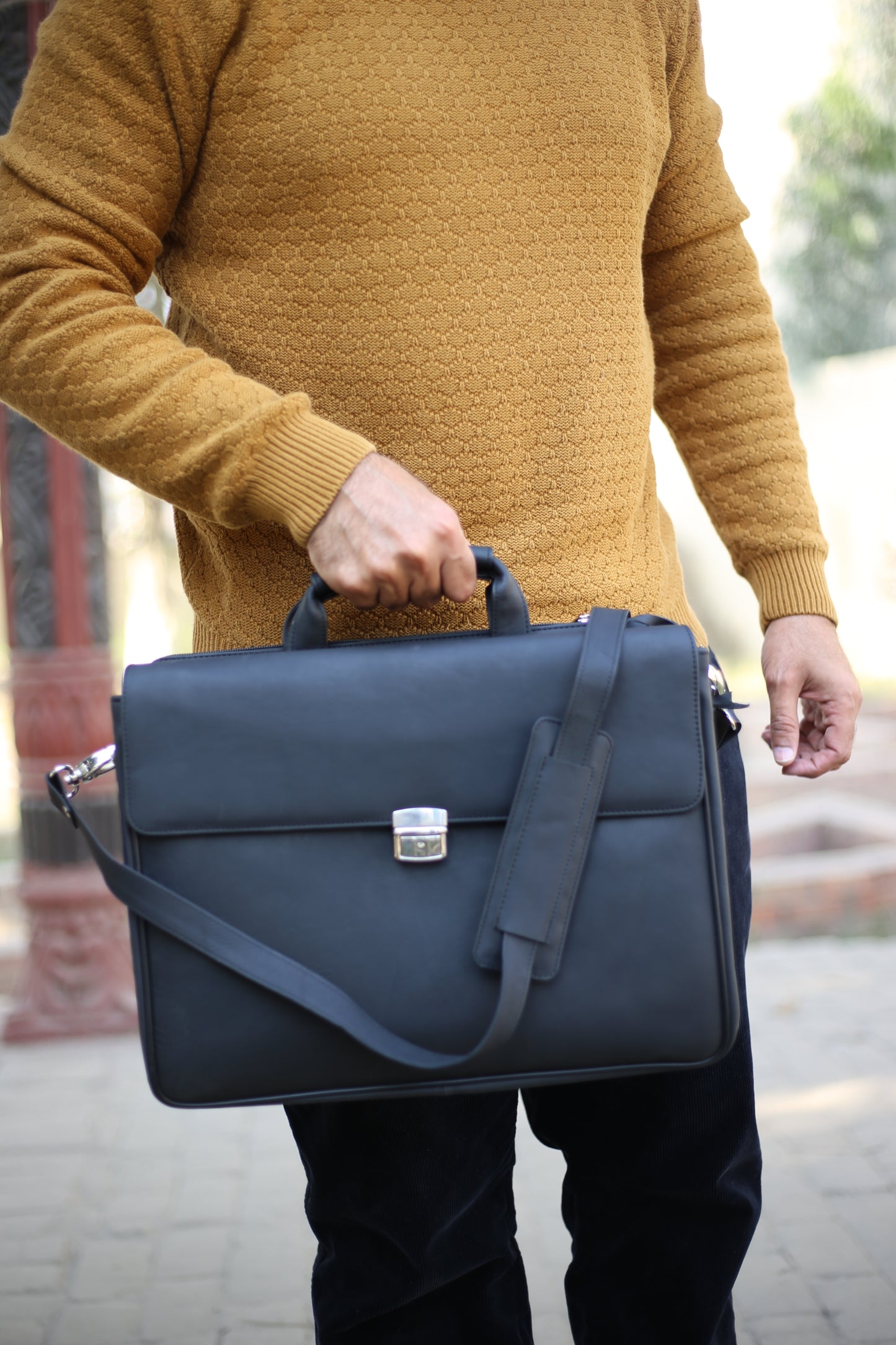 Mens Black Office Bags