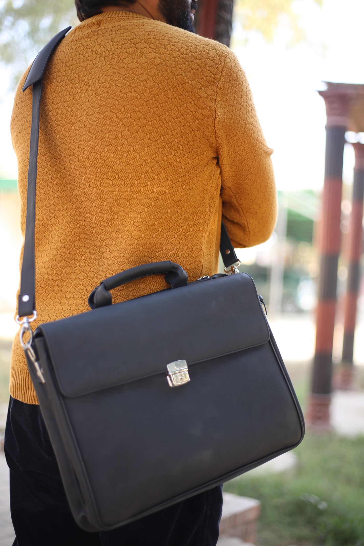 Mens Black Office Bags