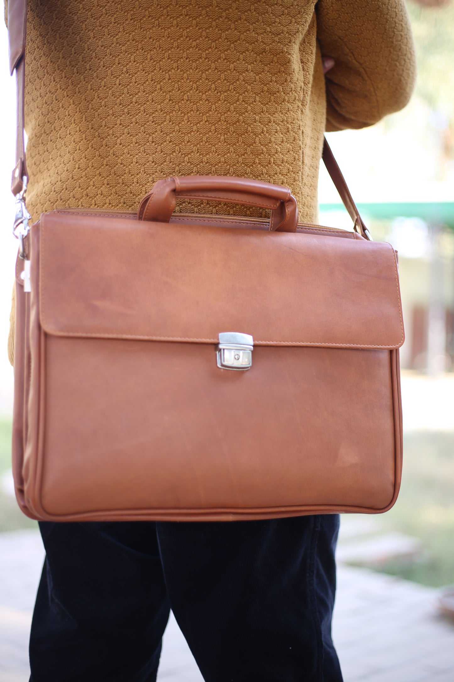 Mens Light  Brown Office Bags