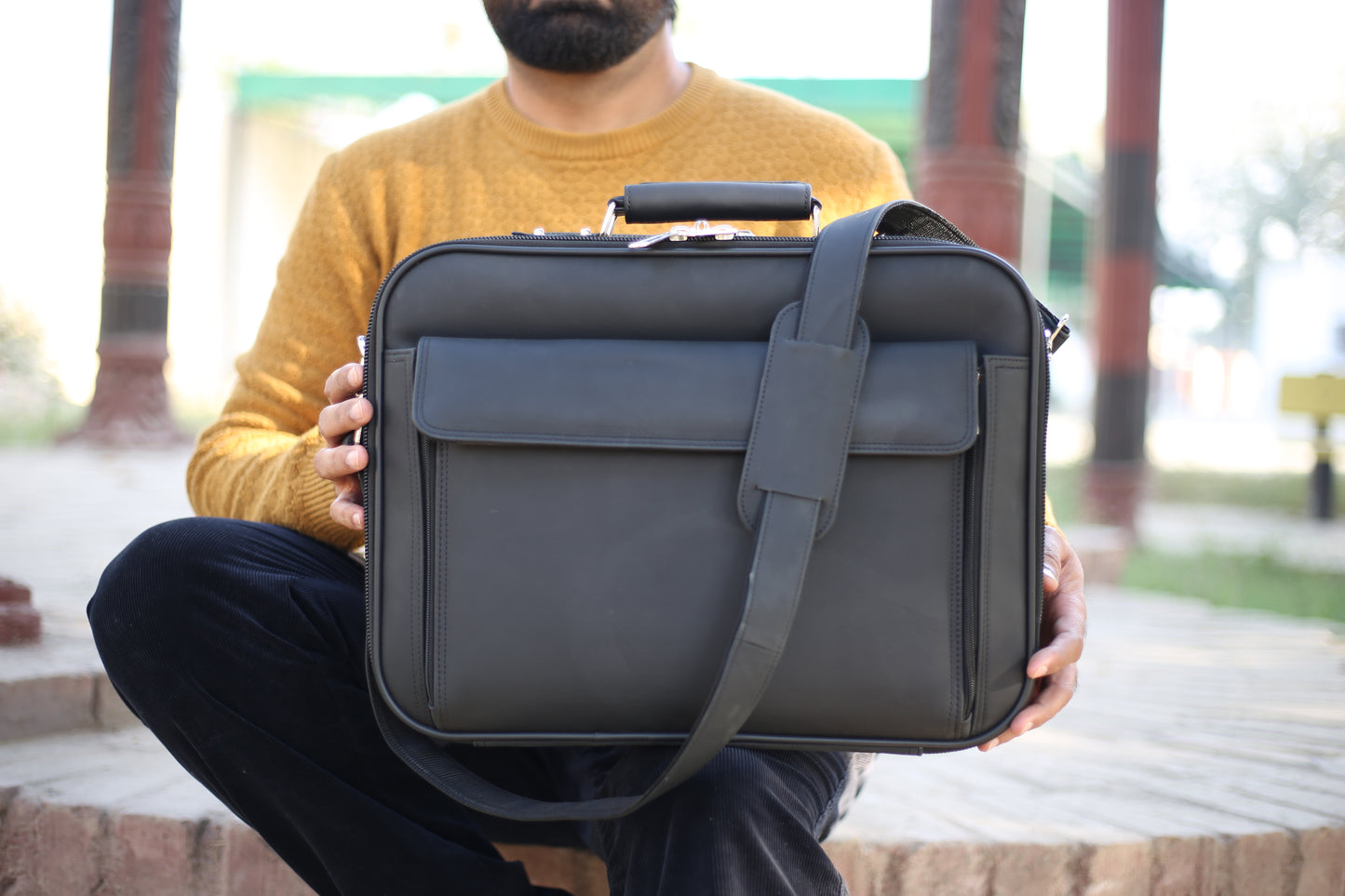 Leather Black Executive Briefcase