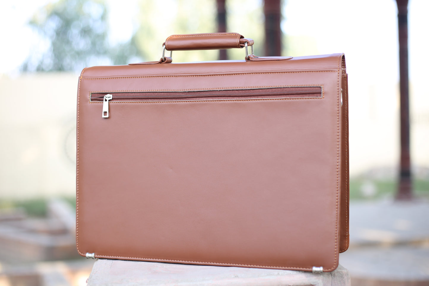 Leather Executive Office Bag Brown