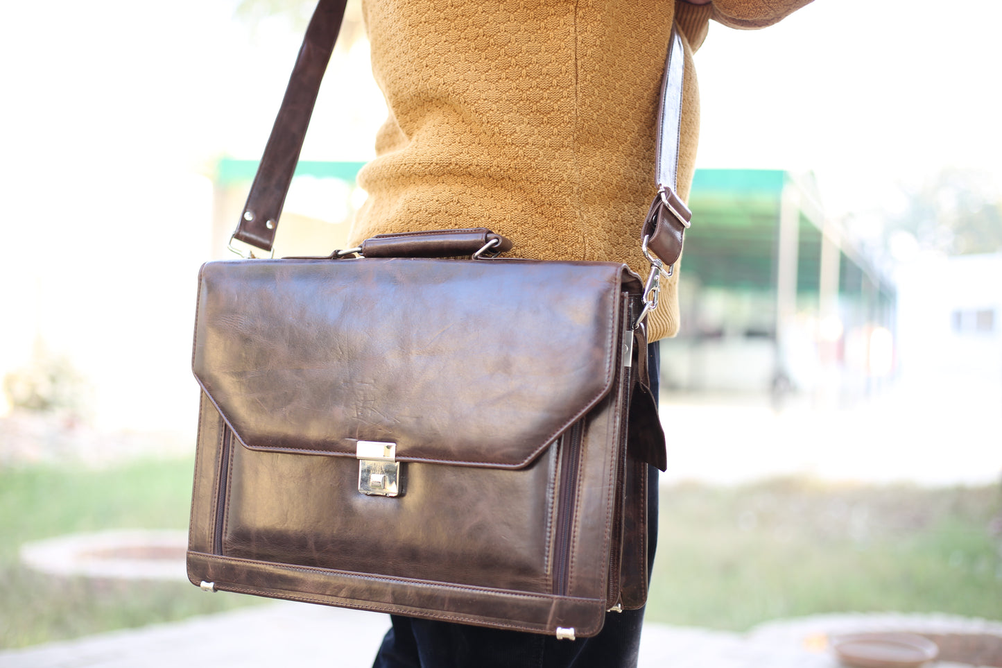 Leather Executive Dark Brown Office Bag