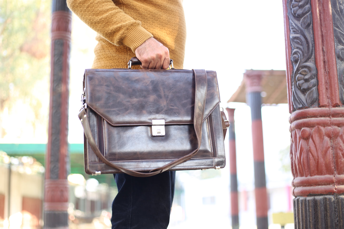 Leather Executive Dark Brown Office Bag