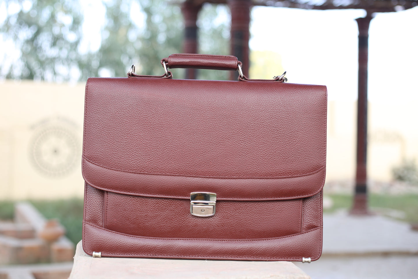 Leather Executive Redish Brown Office Bag