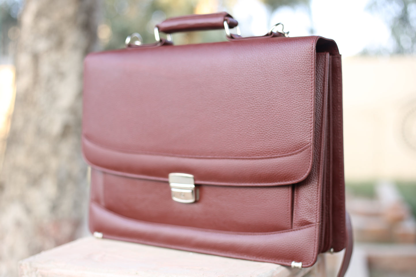 Leather Executive Redish Brown Office Bag