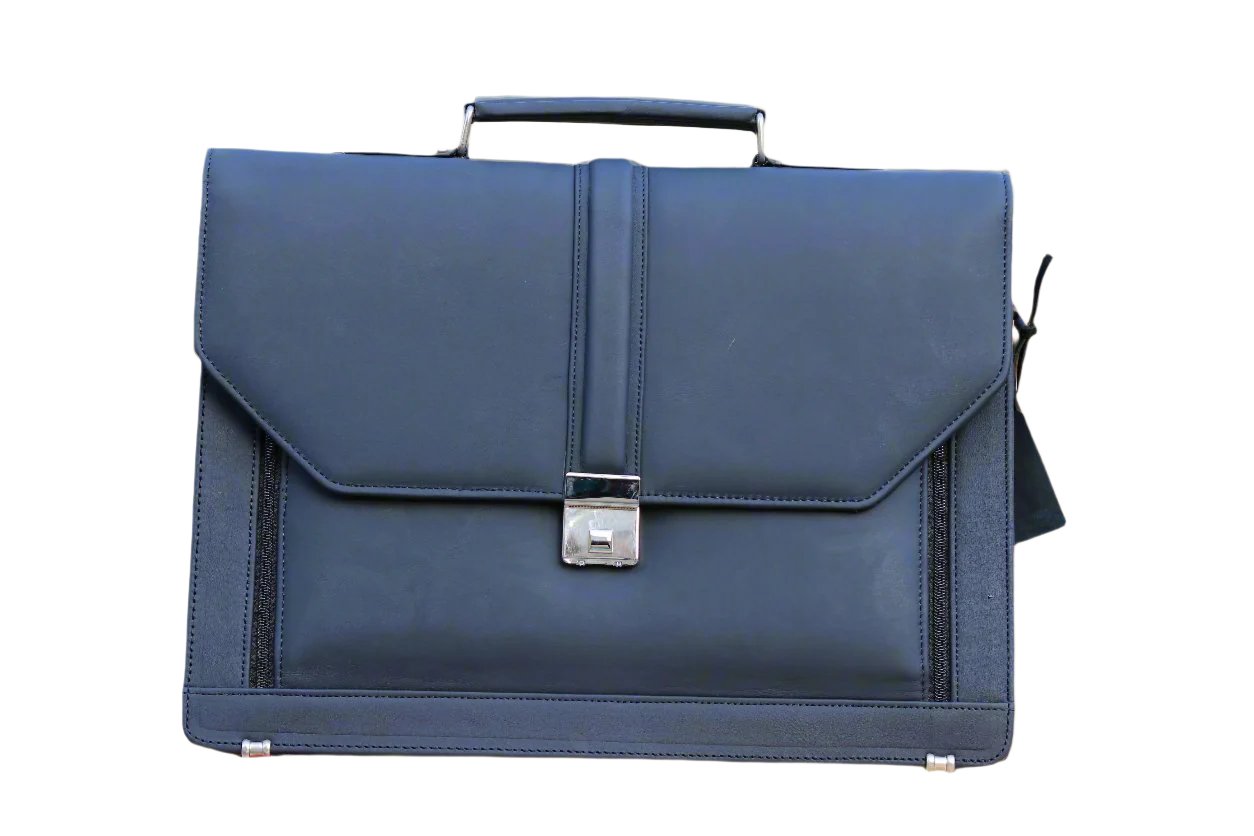 Leather Executive Office Bag Black