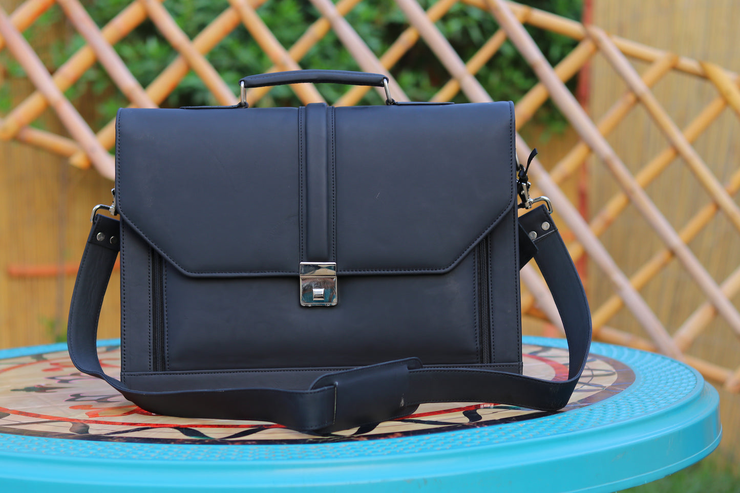 Leather Executive Office Bag Black